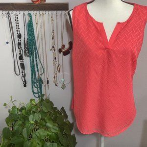 Hawthorn Coral Sleeveless Summer Top